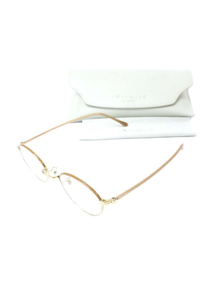 アンティミテ INE-1005 メガネ ゴールド/ミルクピンクハーフ INTIMITE BY EYEVAN アイヴァン メタルフレーム フルリム ラウンド ITAYM1K1SGSC