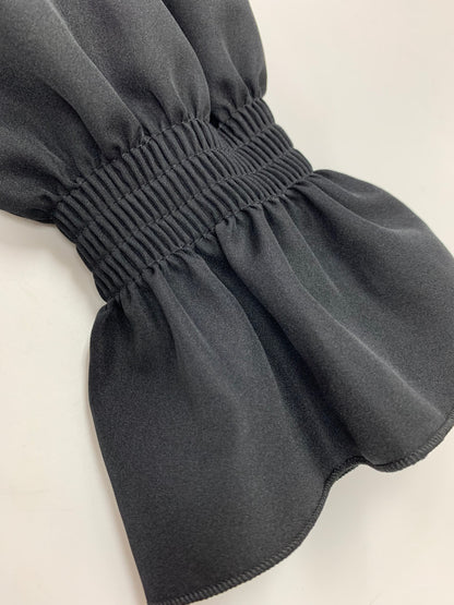 ベロアノワール by フォクシーニューヨーク Serenade セレナーデ 45473 ブラウス 38 ブラック ベロア パフスリーブ ITLTK5XJKJCA