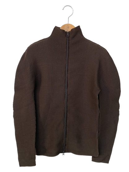 ミーイッセイミヤケ MI23FO142 ジップカーディガン カーキグリーン ハイネック ダブルジップ ITN9LY3RCPHS