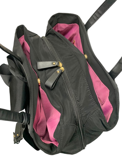 エムズグレイシー 194101 トートバッグ ブラック ナイロン リボン IT900ZZAT7MO 【SALE】