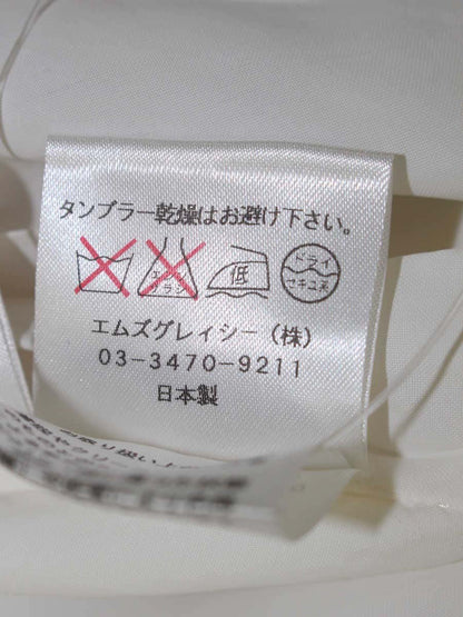 エムズグレイシー 121124 ワンピース 40 ネイビー 花 パールボタン ITR4M6PO1YL4
