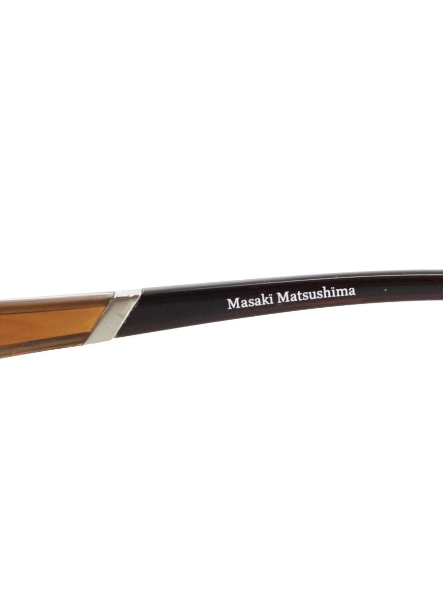マサキマツシマ MF-1147 メガネ ブラウン・ヘアライン / ブラウン・マット コンビ ハーフリム スクエア ITWZSQTCQDWQ