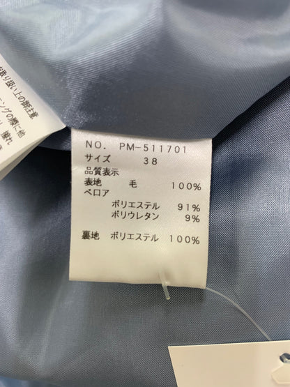 エムズグレイシー バイカラーウールワンピース 511701 38 ブルー ITSYUFF5C05V