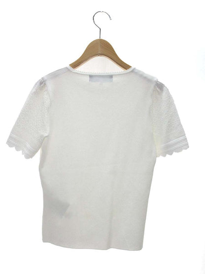 エムズグレイシー 袖レーシー 418126 ニット 38 ホワイト ITM30K5801TN 【SALE】