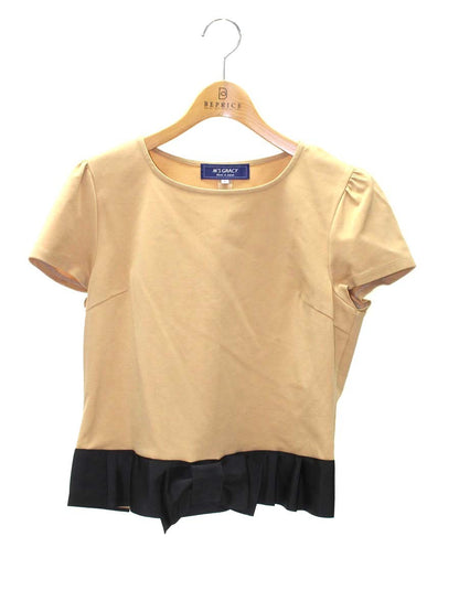 エムズグレイシー 815320 Tシャツ 40 ブラウンベージュ カットソー リボン IT9TGSRUQCKG 【SALE】
