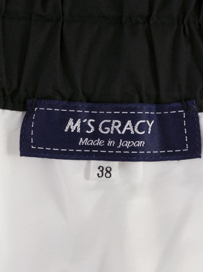 エムズグレイシー バイカラーボリュームギャザースカート 417121 38 ホワイト ITUYDBFRUZGO 【SALE】