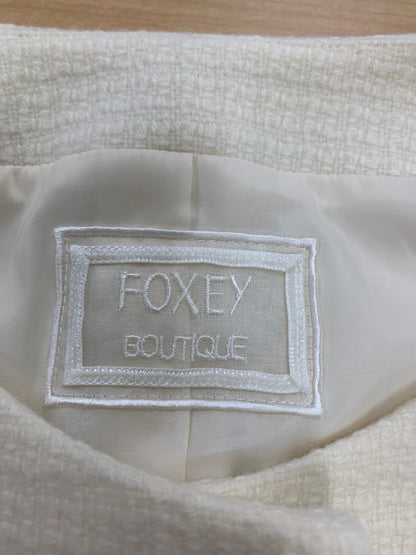 フォクシーブティック 43892 ジャケット 40 アイボリー ノーカラー IT5DKK82V52A