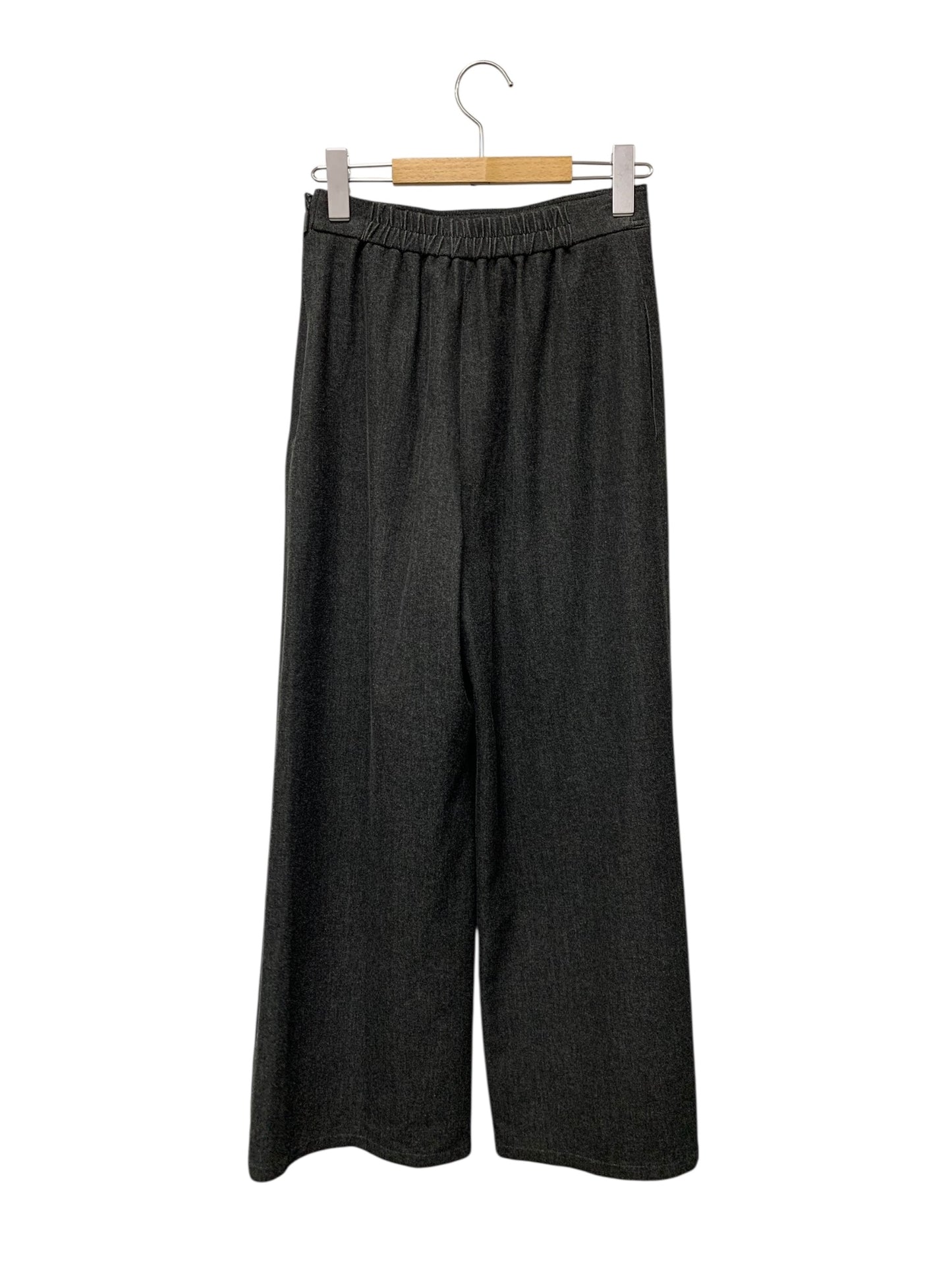 ルネ 6345030 パンツ 36 ブラック デニム調 ウエストギャザー ITZVIW8YT5OG