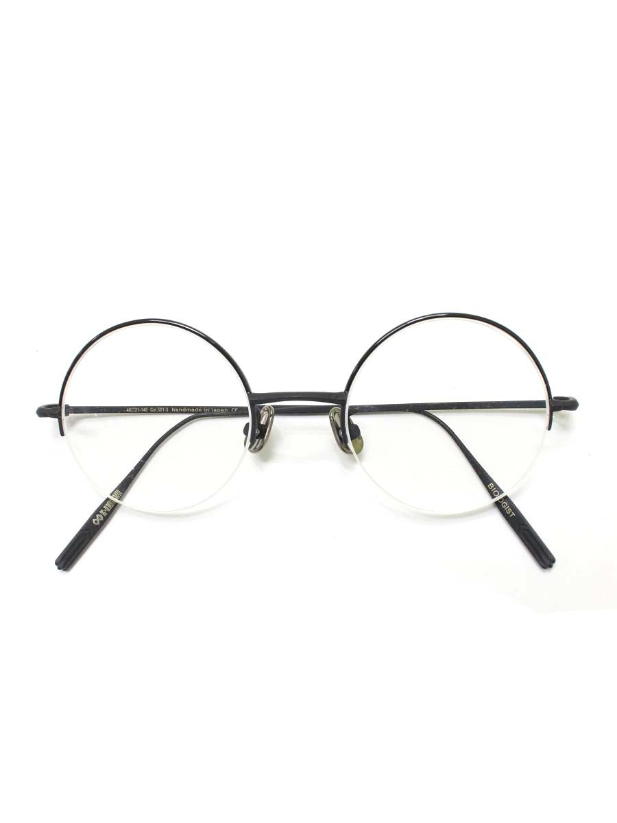 オージーバイオリバーゴールドスミス BIOLOGIST メガネ ブラック ラウンド ハーフリム メタルフレーム ITFWM7PM81BI