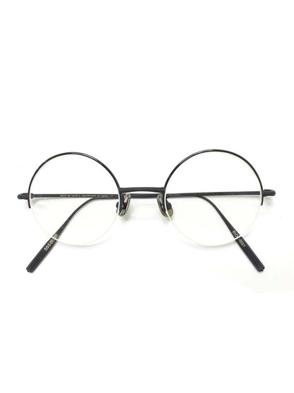 オージーバイオリバーゴールドスミス BIOLOGIST メガネ ブラック ラウンド ハーフリム メタルフレーム ITFWM7PM81BI