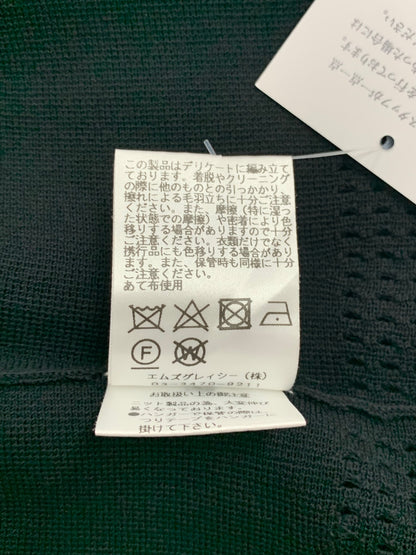 エムズグレイシー 118307 ワンピース 38 ブラック ニット ステッチ 半袖 IT152767GXN6