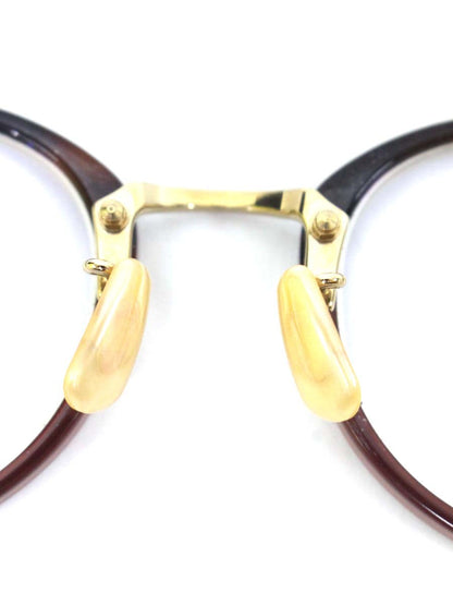 BJクラシックコレクション COM-510N NT メガネ ブラウン ゴールド チタン コンビフレーム フルリム ボストン ITIZNDY5CBBB