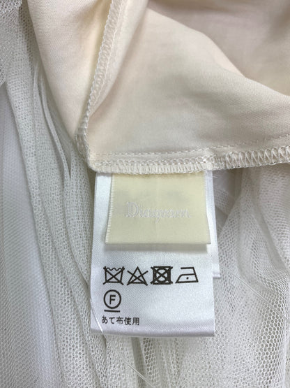 ダイアグラム 03211 スカート 36 アイボリー チュール メッシュ プリーツ IT8RM8CZXU90