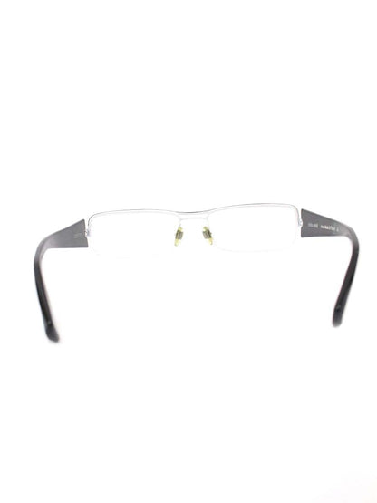 アランミクリ A0697 メガネ ホワイト/ブラック メタルフレーム ハーフリム（ナイロール）スクエア ITFI1UTZUOCG