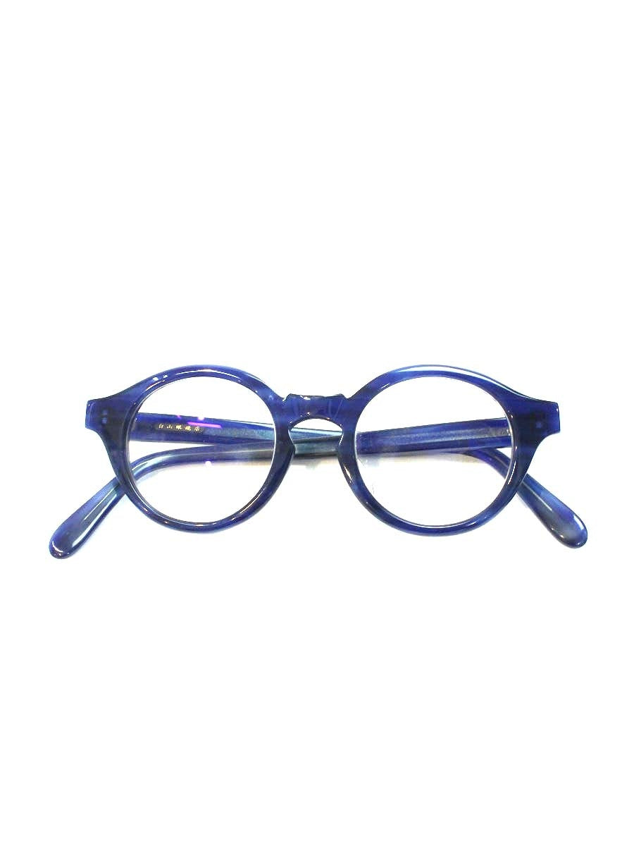 白山眼鏡店 メガネ ブルー セルフレーム フルリム ラウンド ITXZ3MCIAQ88