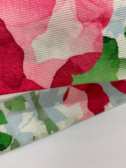 エムズグレイシー 017112 スカート 38 ホワイト 水彩 フラワーモチーフ フレア ITH8TYZIZ3XG