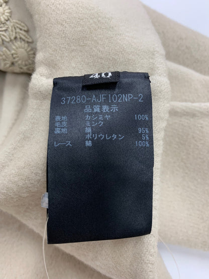 フォクシーブティック Fur Jacket SOUFFLE 37280 ジャケット 40 ベージュ カシミヤ ミンクファー ITO83Q4UNPWG