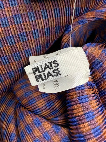 PLEATS PLEASE プリーツプリーズ イッセイミヤケ PP93-FK303 チェック柄 サークルシルエット 変形 カットソー IT7D0IQTSN02