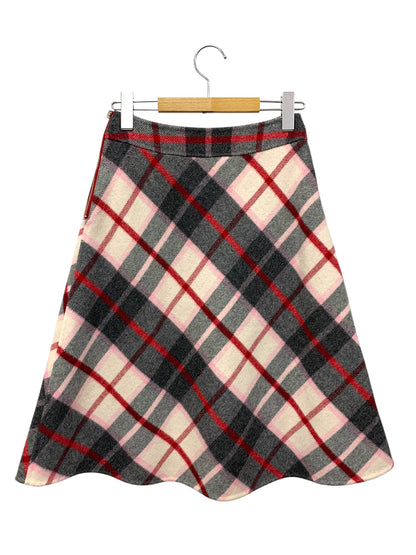 エムズグレイシー リバーシブルフレアースカート 217622 36 レッド ITGV9LT32RPK