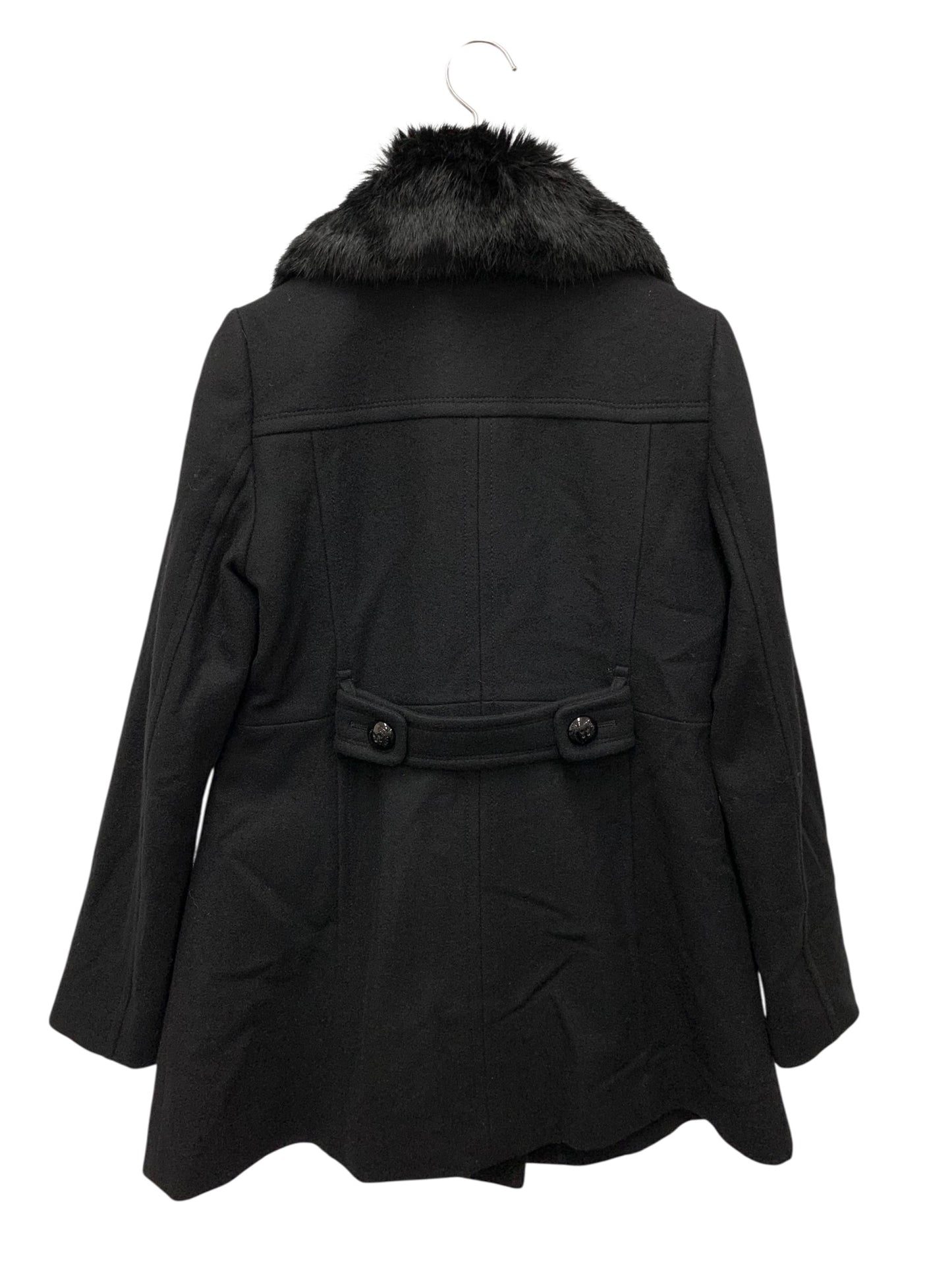 ブルーレーベルクレストブリッジ 55B29-288-09 チェスターコート 38 ブラック ウール ラビットファー IT8V4K7E4IAO