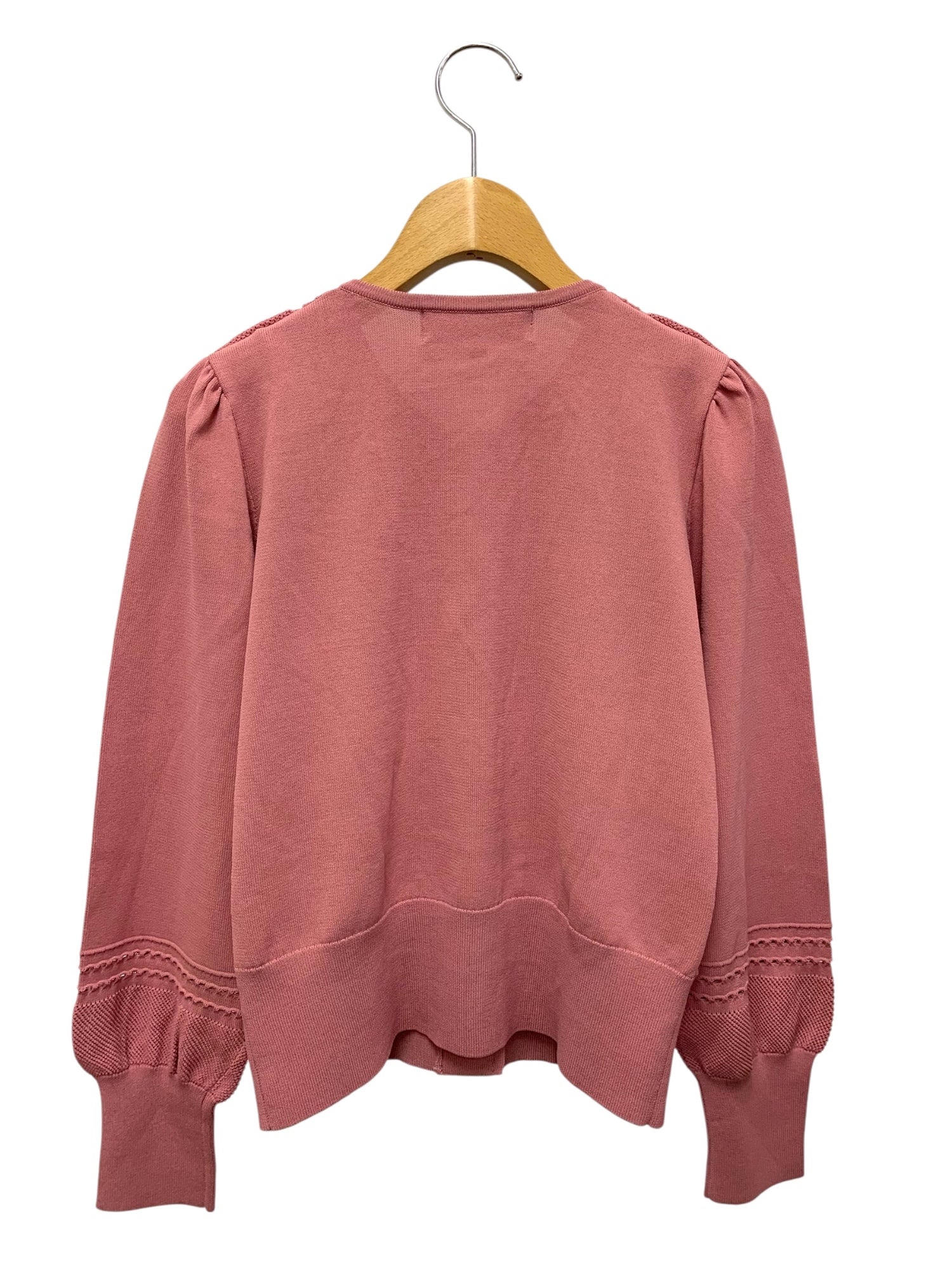 エムズグレイシー 218506 カーディガン 38 ピンク リボン フリル