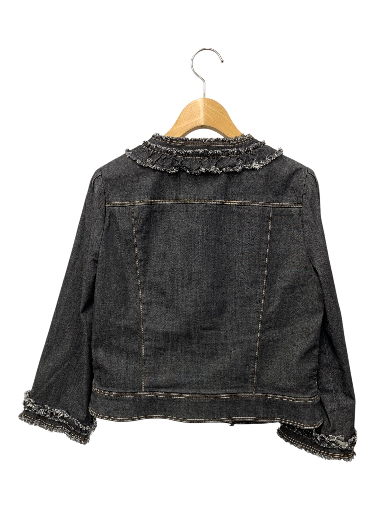 エムズグレイシー40フリルが可愛いジャケット　ブラック エムズグレイシー40フリルが可愛いジャケット ブラック エムズ