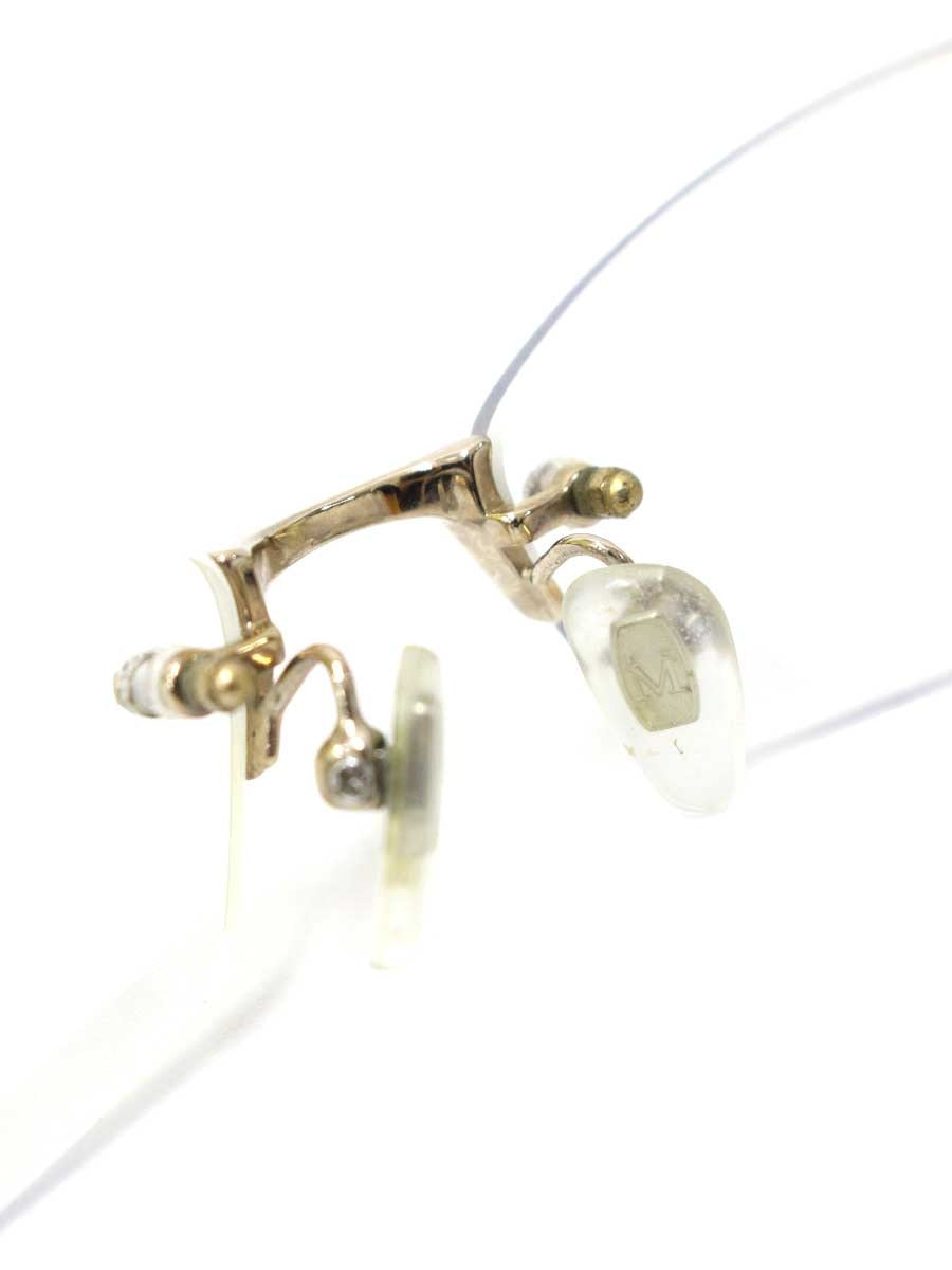 マサキマツシマ MF-1059 メガネ クリア コンビフレーム リムレス ツーポイント スクエア COL.5 ITGD1X0WW870