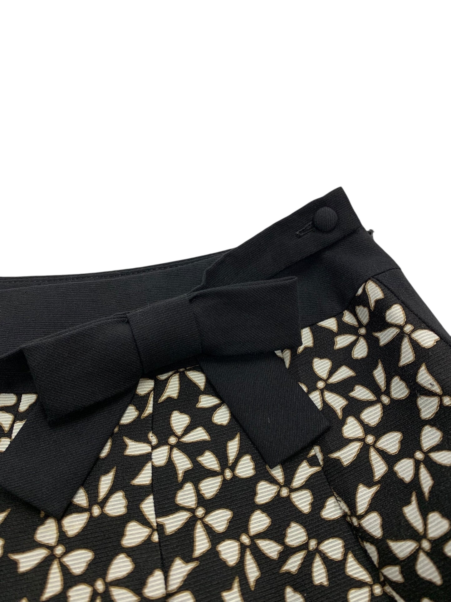 エムズグレイシー 627361 スカート 40 ブラック リボン フレア ITY8JXLFT3H4