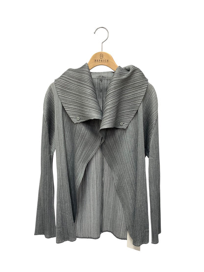 プリーツプリーズイッセイミヤケ PP31-JO155 カーディガン 3 グレー ITMSWZZ8QE7A