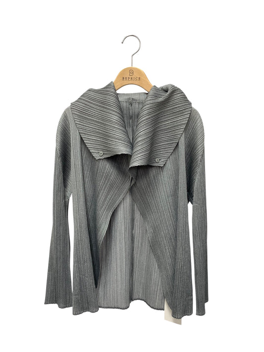 プリーツプリーズイッセイミヤケ PP31-JO155 カーディガン 3 グレー ITMSWZZ8QE7A