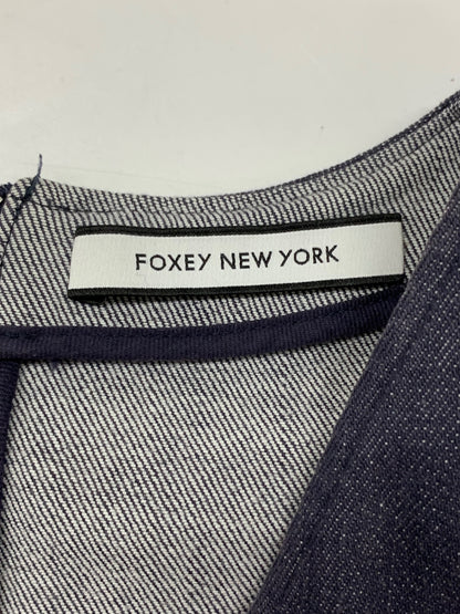 フォクシーニューヨーク 39368 ワンピース 38 ネイビー デニム フリル IT8N37Y6PRFO