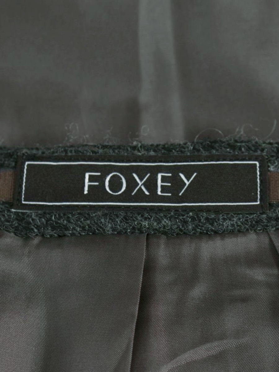 フォクシーブティック 36319 スカート 38 チャコール/ブラウン ストライブ ボーダー ITJA3LURFTB8