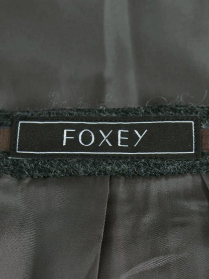 フォクシーブティック 36319 スカート 38 チャコール/ブラウン ストライブ ボーダー ITJA3LURFTB8