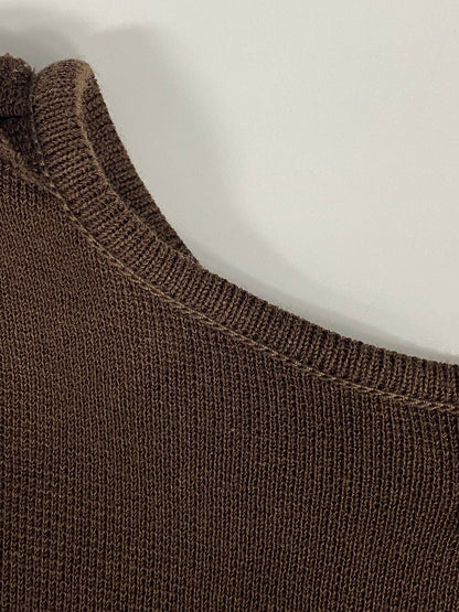 エムズグレイシー Sleeve Ribbon Knit 818516 ニット セーター 40 ブラウン ストレッチ ITMFS6OS8DRM