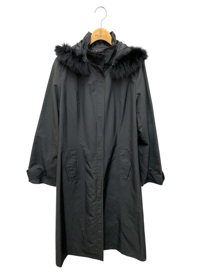 エムズグレイシー 649504 コート 40 ブラック ジップアップ フェイクファー ITDBRD0QQBWW 【SALE】
