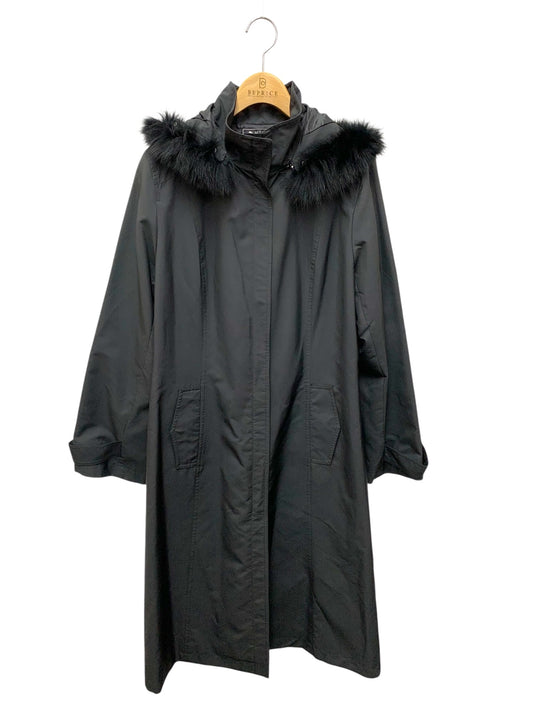エムズグレイシー 649504 コート 40 ブラック ジップアップ フェイクファー ITDBRD0QQBWW 【SALE】