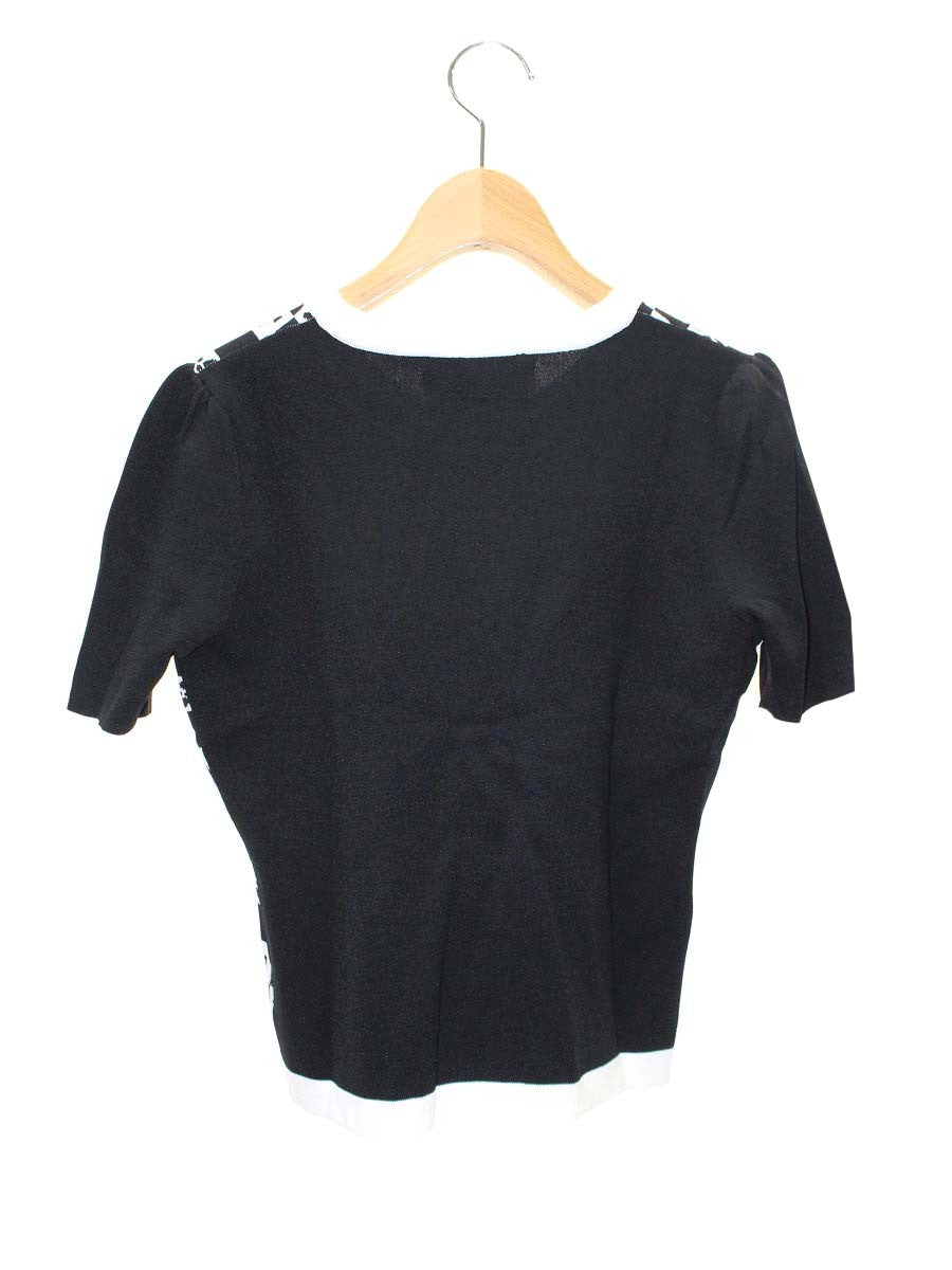 エムズグレイシー Monogram Knit 818530 ニット セーター 40 ブラック IT5TT6JP18Y4