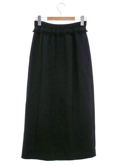 ダイアグラム フリンジタイトジャガードスカート 03224 21219 タイトスカート 36 ブラック ITU913JXUTUO