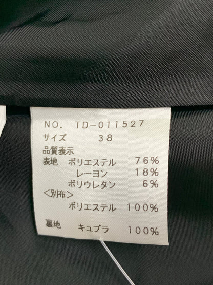 エムズグレイシー 011527 ワンピース 38 ブラック カメリアチャームフロントジップ ITL00WJ01GVM