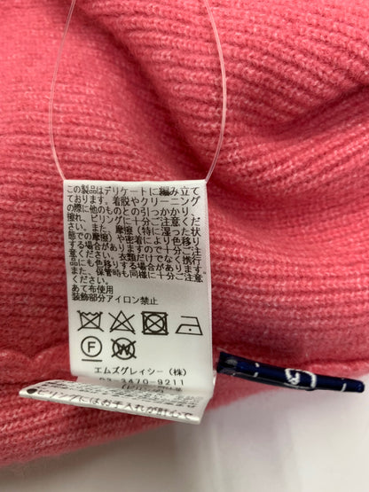 エムズグレイシー 318619 ワンピース 38 ピンク リボン ハイネック ウール ニット IT706LH6BZ80