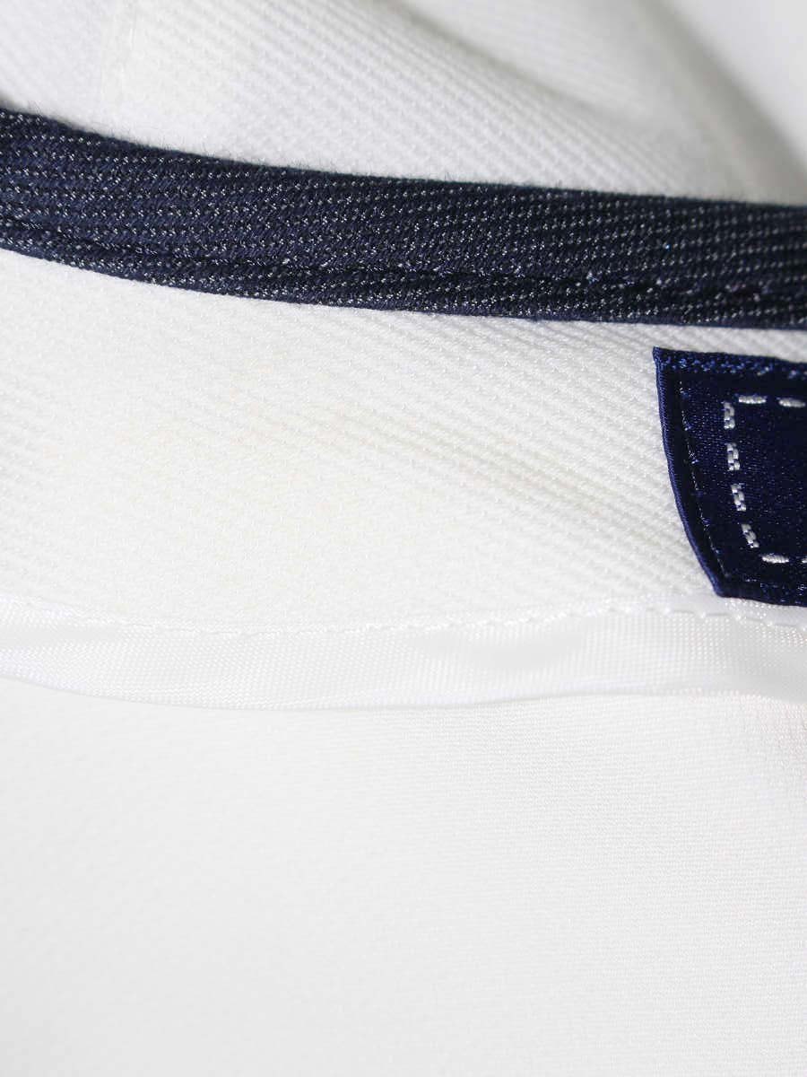 エムズグレイシー 424304 ジャケット 38 ホワイト ノーカラー ステッチ ITFSLGT96KIS