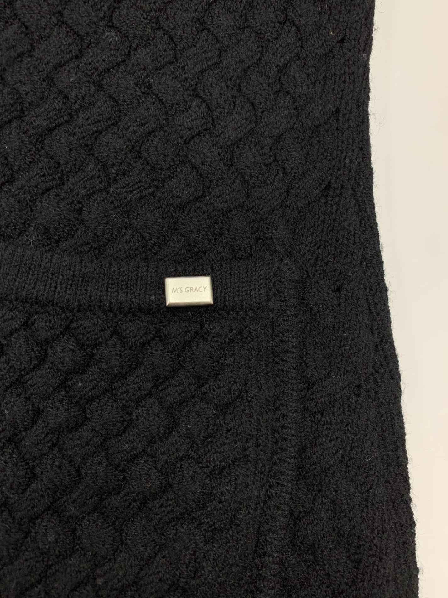 エムズグレイシー 328551 カーディガン 38 ブラック ニット ロング IT4JDBDI15TQ 【SALE】