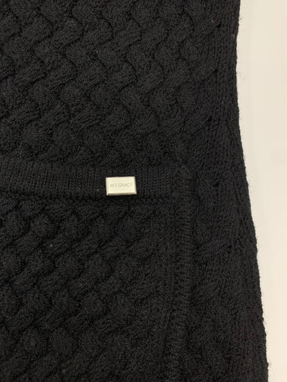 エムズグレイシー 328551 カーディガン 38 ブラック ニット ロング IT4JDBDI15TQ 【SALE】