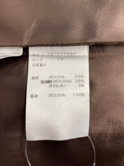 エムズグレイシー 311504 ジャンパースカート 36 ブラウン フロントジップ IT6J67JXF534