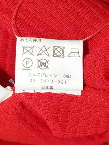 エムズグレイシー Mesh Cardigan 918345 カーディガン 38 レッド メッシュ IT6PSIHAHGX0