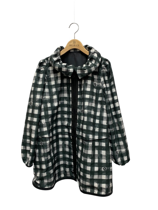 エムズグレイシー 514109 ジャケット 38 ブラック ナイロン フーディ リバーシブル チェック柄 ITRS76I991OC