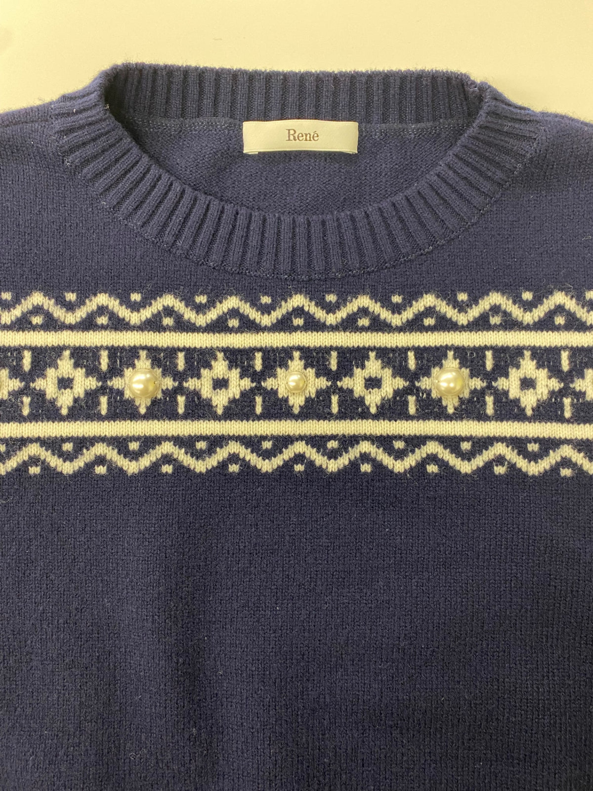 ルネ ノルディック調 ニット セーター 6242230 38 ネイビー IT2O1SO42G5K