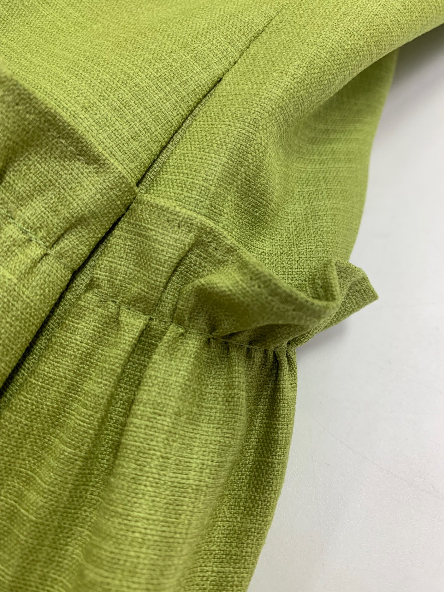 アディアム Ruched Dress 42448 ワンピース S グリーン フリル ITZBI7R1K4ZA