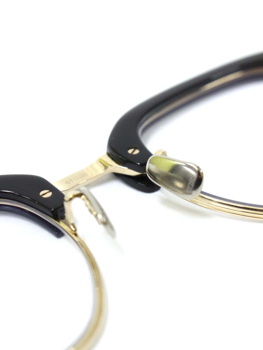 アイヴァン7285 649 メガネ ブラック/ゴールド コンビフレーム フルリム ボストン ITPZ43CFMB1Z