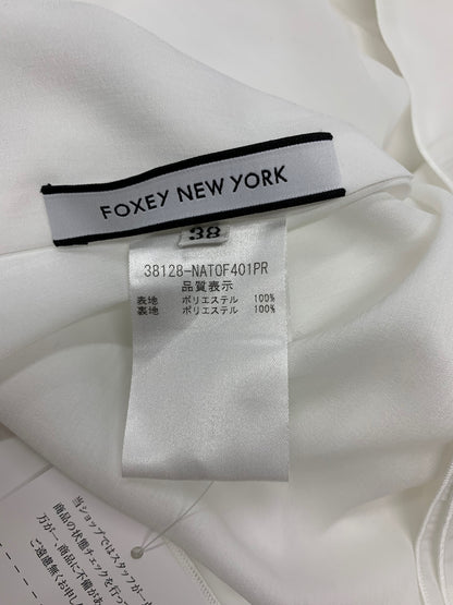 フォクシーニューヨーク Ruffle Trim Sleeve Tee 38128 ブラウス 38 ホワイト 2021年増産品 IT3Z5FJSNE7I